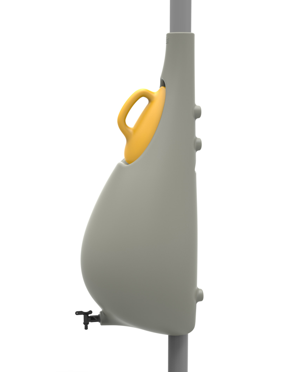 Vihmaveetünn Elho Pure Raindrop 70L hall kollase kastekannuga