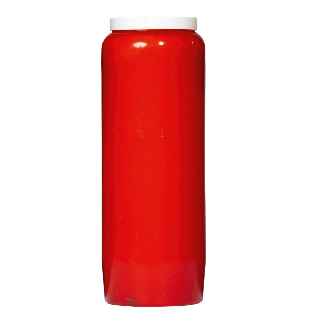 Õliküünal 9 päeva ca 216h punane ümbris valge kaas