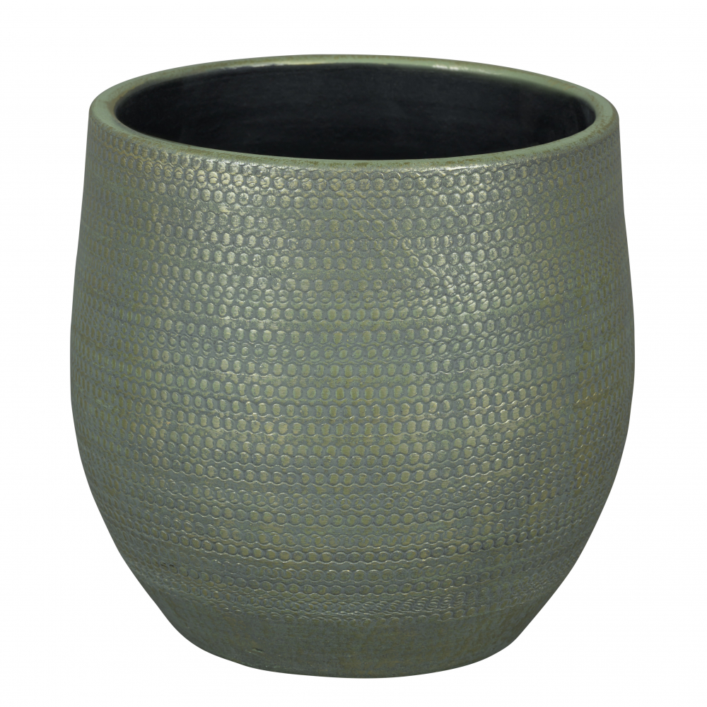 Ümbrispott keraamiline Boaz d 16 x 14cm roheline