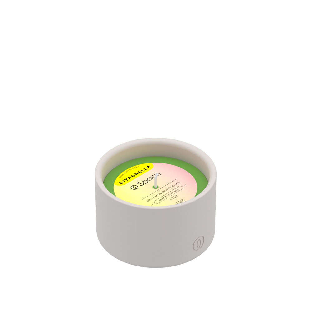 Õueküünal Citronella 15h valges savitopsis Vivid Green