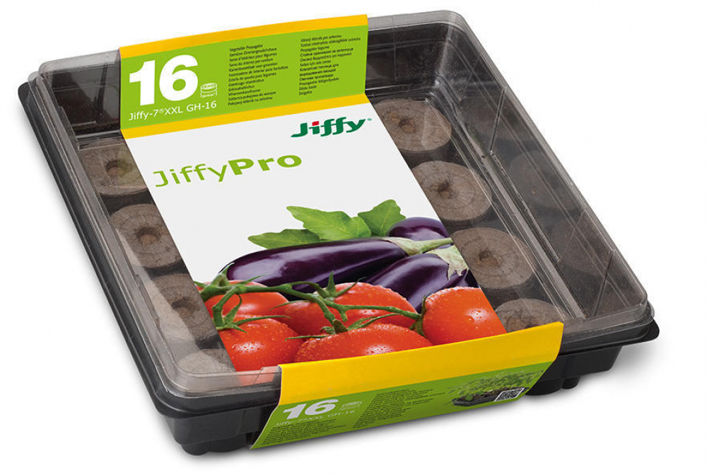 Toakasvuhoone Jiffy-7 XXL 28 x 28 x 8cm, 16 turbatabletiga d 50mm