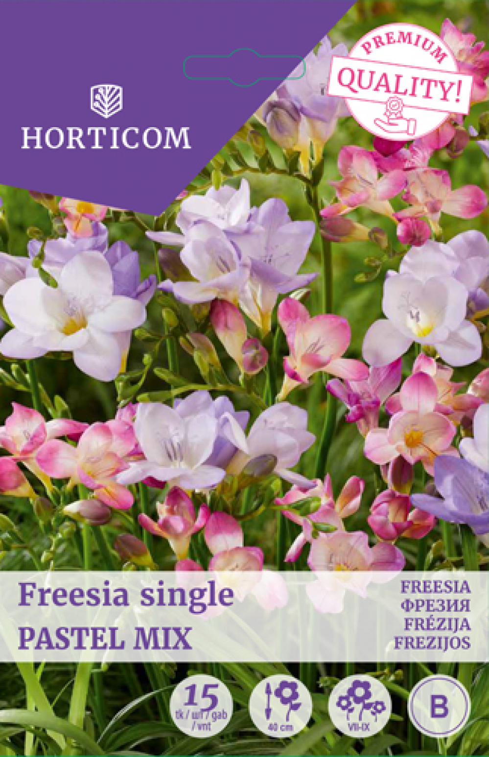 Freesia (lihtõieline) Pastel Mix 15tk B