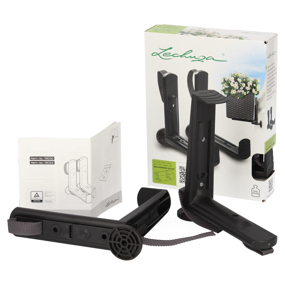 Rõdukasti kinnitused Lechuza Balconera seeriale must
