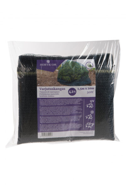 Varjutuskangas Horticom varjutus 42% 1,5 x 20m 30m2