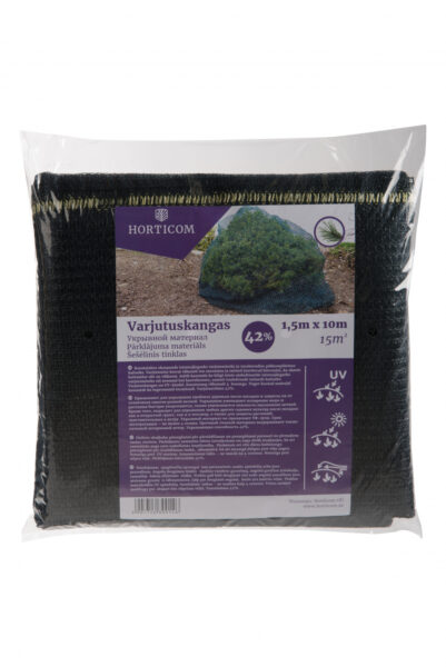 Varjutuskangas Horticom varjutus 42% 1,5 x 10m 15m2