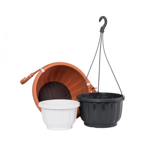 Ampel Royal Top 35cm 2L veereservuaariga valge Hawita 12tk