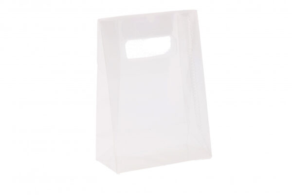 Kott pakendamiseks d 7 x w 4 x h 10,5cm käepidemega läbipaistev