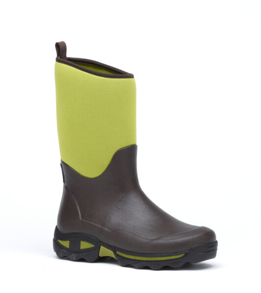 Poolkõrged kummikud naistele neopreen Clean Lady S 36 pruun/laimiroheline