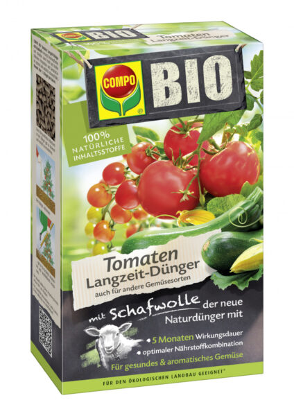 BIO pikaajaline tomativäetis lambavillaga Compo 750g