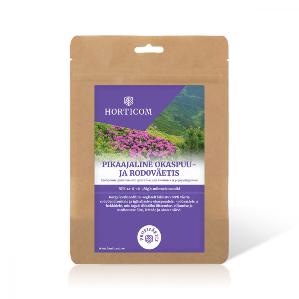 Pikaajaline okaspuu - ja rodoväetis Horticom 750g