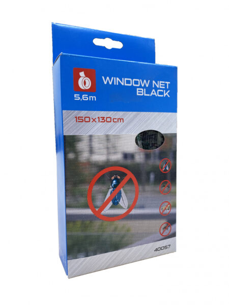 Putukavõrk aknale Festa 150 x 130cm +kinnitusteip 5,6m must