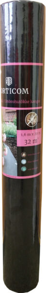 Tekstiilmultš Horticom 50g 1,6 x 20m 32m2 must mini rull