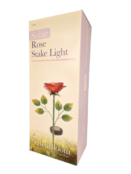 Valgusti solar roos punane h 90cm d 19cm