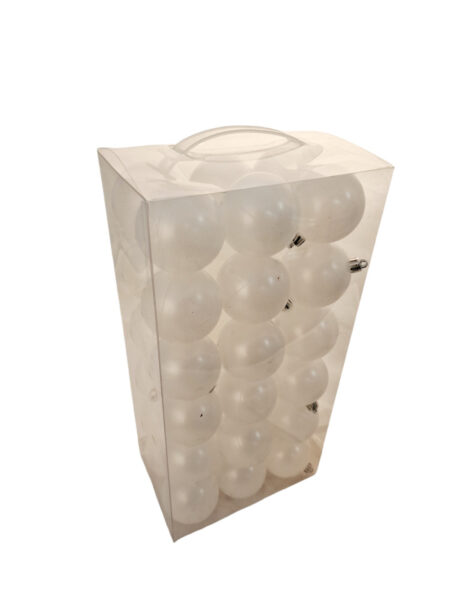 Jõulukuulid 60mm valge 36tk/pakis