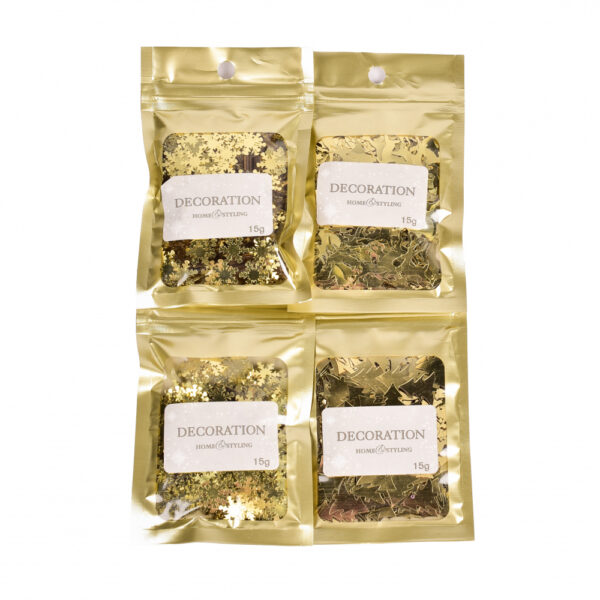 Kaunistused jõulud kotis 15g kuld