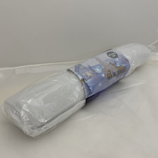 Dekoratiivne lumetekk 36 x 220cm valge