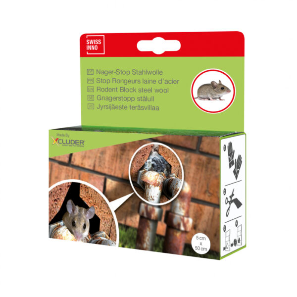 Näriliste mehaaniline tõke SuperCat Rodent Stop terasvill 5 x 50cm rull