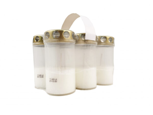 Kalmuküünal kuldse kaanega ca 24h valge 6tk/pakis