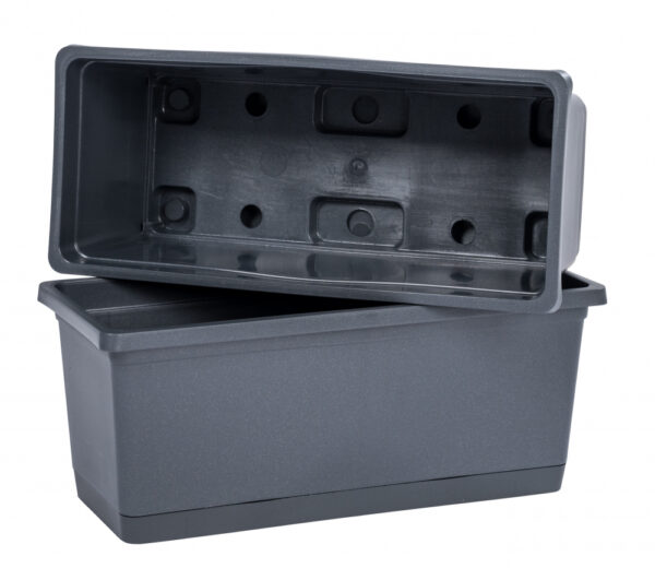 Taimekast Rimini 25 x 11 x 10cm 1,75L tumehall