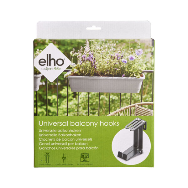 Rõdukasti konksude komplekt universaalne metall must