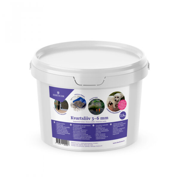 Kvartsliiv 3-6 mm Horticom 7,5kg ämbris