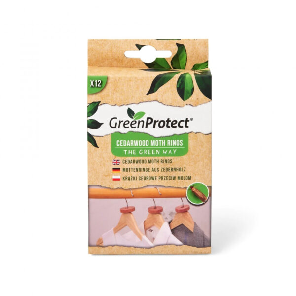 Riidekoid peletavad seedripuust rõngad Green Protect 12tk/pakis